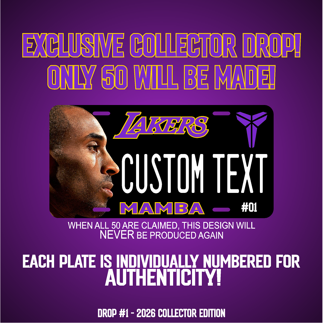(EXCLUSIVE) KOBE VANITY PLATE DROP!