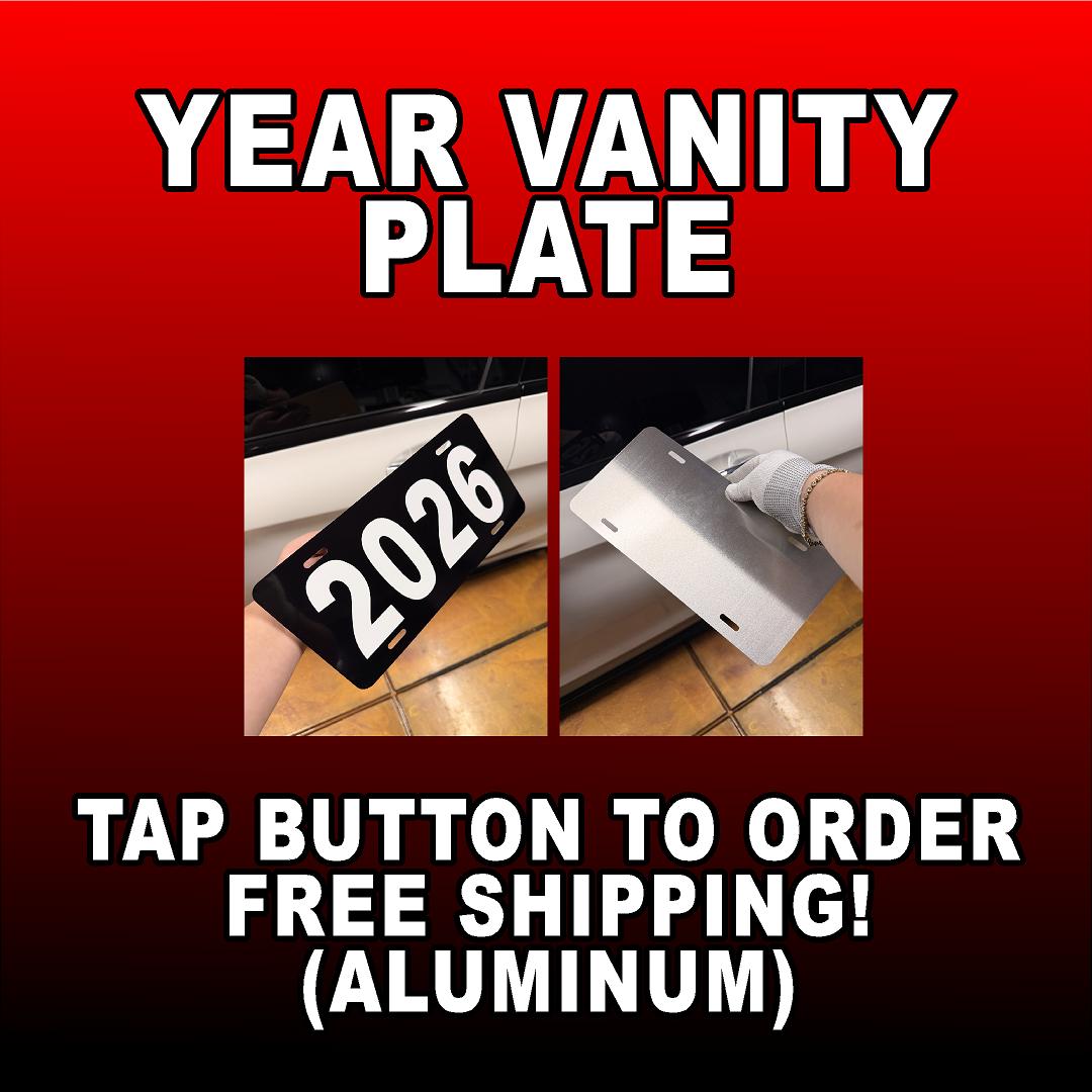 VEHICLE DECORATIVE (YEAR) VANITY LICENSE PLATE