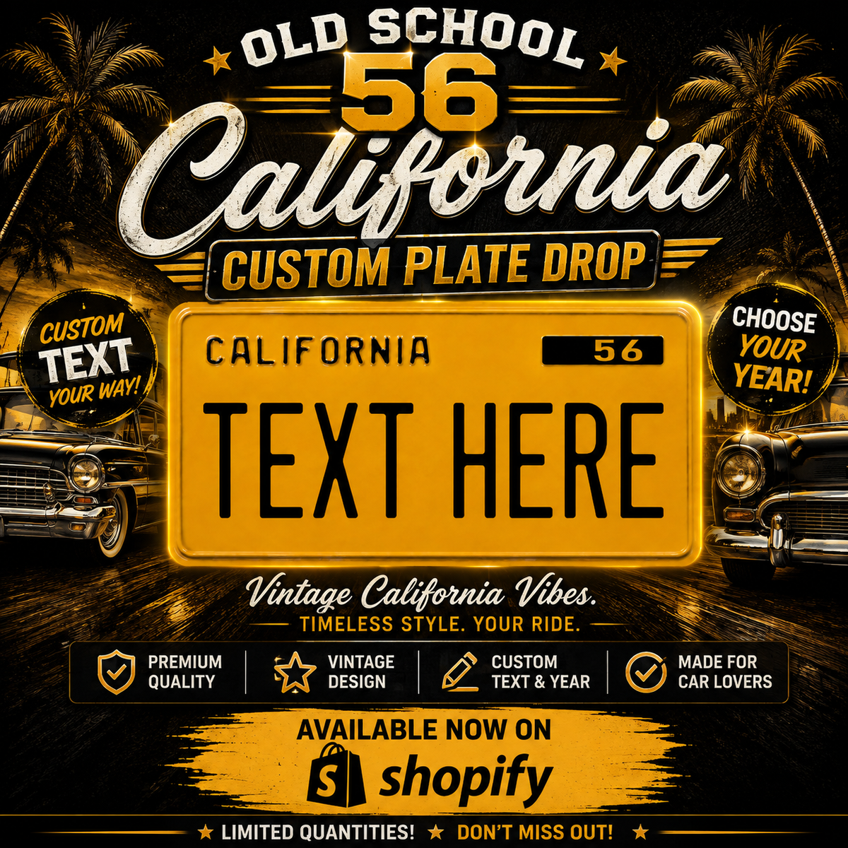 CALIFORNIA 56 STYLE PLATE