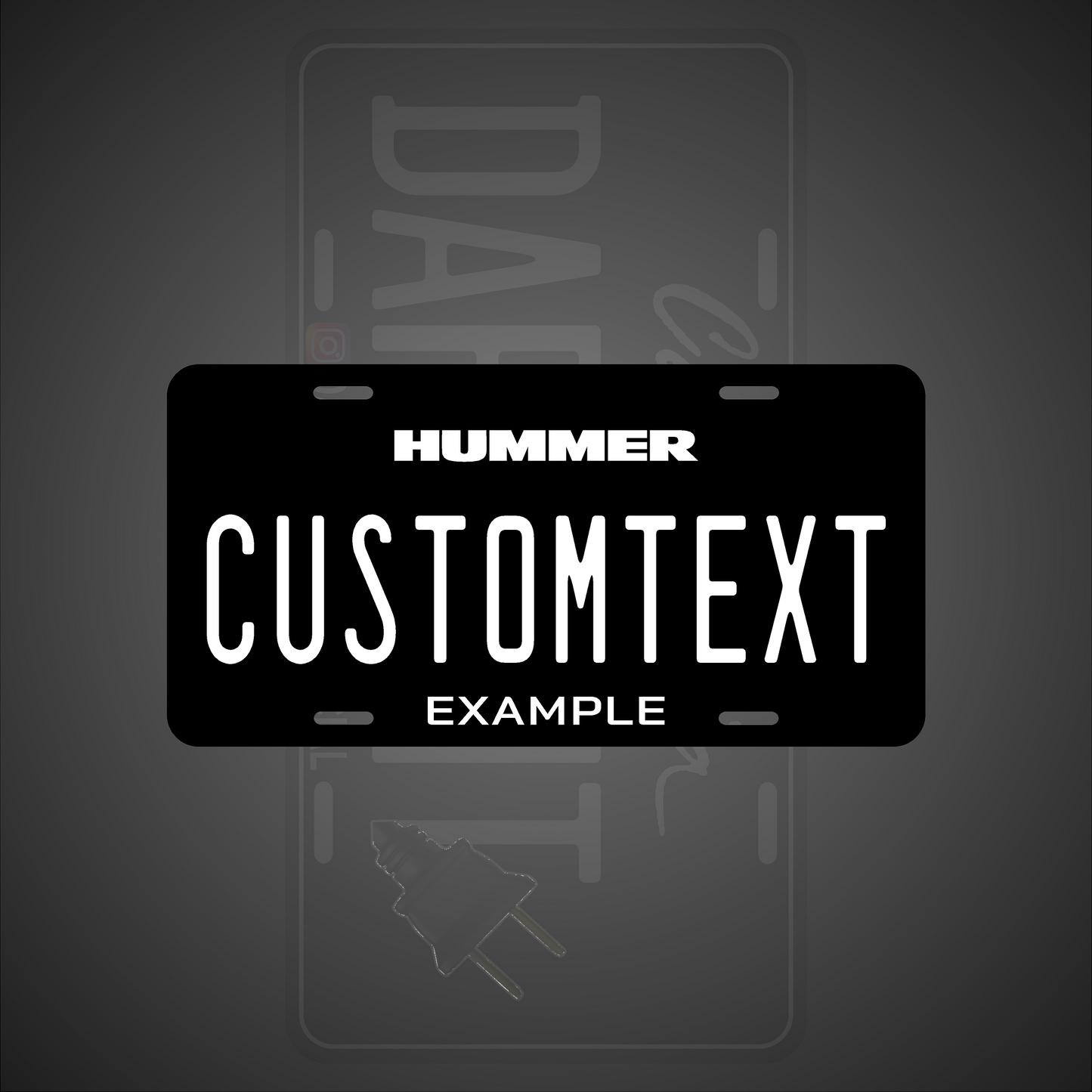 (HUMMER) VANITY PLATES