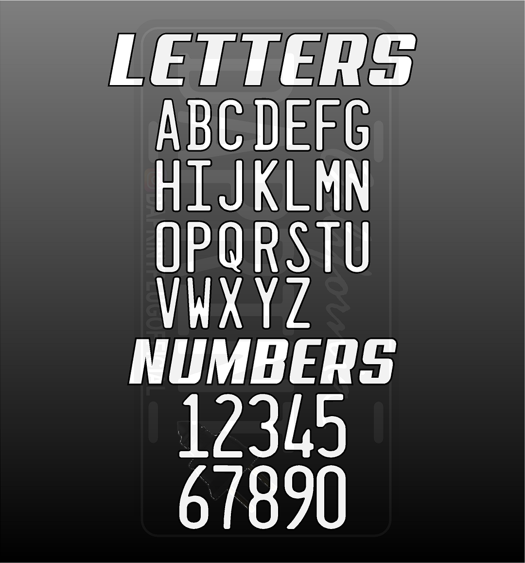 LETTERS / NUMBERS BUNDLE KIT (CALIFORNIA)