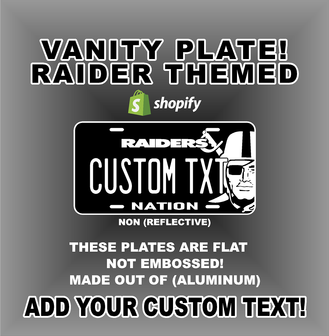 (RAIDER THEME) VANITY PLATE